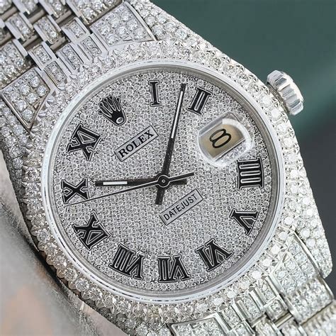 fake diamonds in watches|real iced out watches cheap.